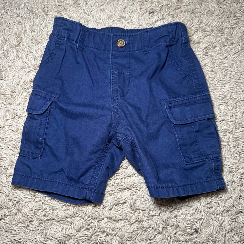 Cargo Shorts Baby Boy Carter's Adjustable Waist Navy Size 18 Months